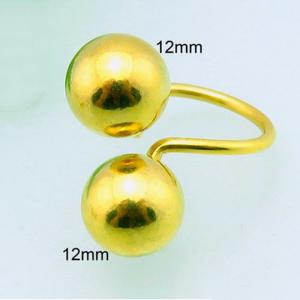 Stainless Steel Gold-plating Ring - KR31213-Z