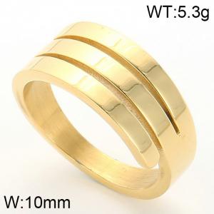 Stainless Steel Gold-plating Ring - KR32322-K