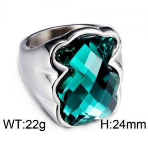 Stainless Steel Stone&Crystal Ring - KR32440-K