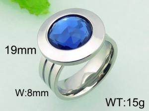 Stainless Steel Stone&Crystal Ring - KR33104-Z