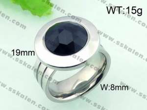 Stainless Steel Stone&Crystal Ring - KR33110-Z