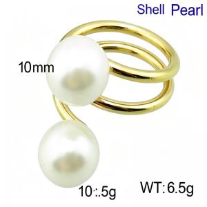 Stainless Steel Gold-plating Ring - KR33117-Z