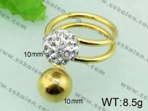 Stainless Steel Stone&Crystal Ring - KR33124-Z
