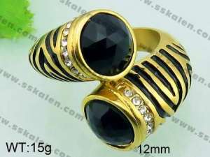 Stainless Steel Stone&Crystal Ring - KR33182-Z