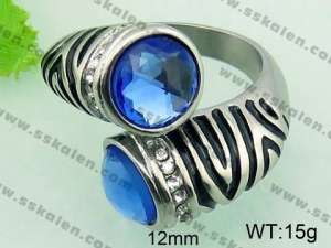 Stainless Steel Stone&Crystal Ring - KR33198-Z