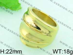  Stainless Steel Gold-plating Ring  - KR33221-L