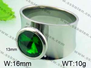 Stainless Steel Stone&Crystal Ring - KR33476-Z