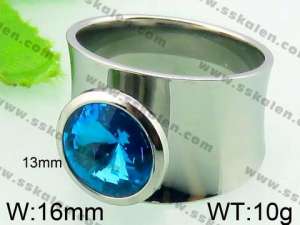 Stainless Steel Stone&Crystal Ring - KR33478-Z