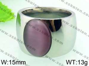 Stainless Steel Stone&Crystal Ring - KR33487-Z