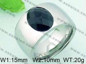 Stainless Steel Stone&Crystal Ring - KR34201-Z