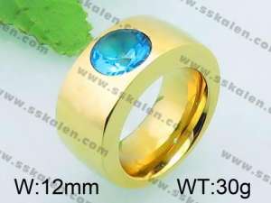 Stainless Steel Stone&Crystal Ring - KR34553-K