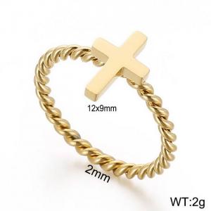 Stainless Steel Gold-plating Ring - KR34572-Z