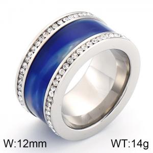 Stainless Steel Stone&Crystal Ring - KR34594-AD