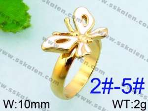 Stainless Steel Gold-plating Ring - KR34946-L