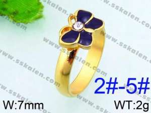 Stainless Steel Gold-plating Ring - KR34949-L