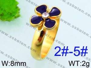 Stainless Steel Gold-plating Ring - KR34953-L