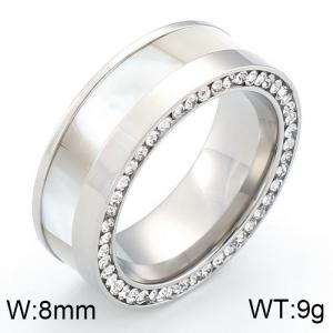 Stainless Steel Stone&Crystal Ring - KR35059-AD