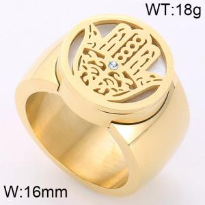 Stainless Steel Gold-plating Ring - KR35064-K