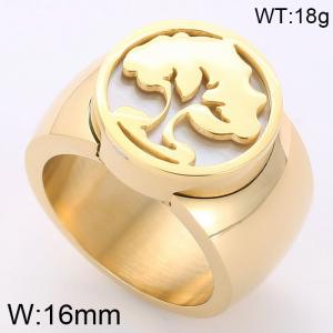 Stainless Steel Gold-plating Ring - KR35065-K