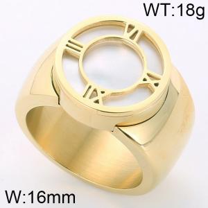 Stainless Steel Gold-plating Ring - KR35068-K