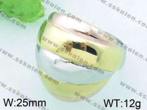 Stainless Steel Gold-plating Ring - KR35260-L