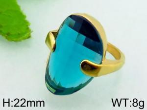 Stainless Steel Stone&Crystal Ring - KR35696-ZY