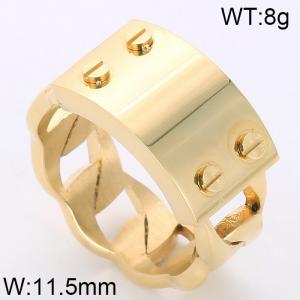 Stainless Steel Gold-plating Ring - KR35708-K