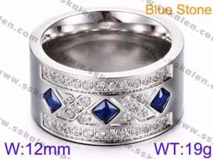 Stainless Steel Stone&Crystal Ring - KR35728-K