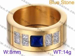 Stainless Steel Stone&Crystal Ring - KR35754-K