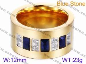 Stainless Steel Stone&Crystal Ring - KR35766-K