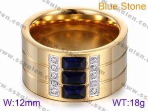 Stainless Steel Stone&Crystal Ring - KR35795-K