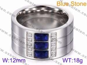 Stainless Steel Stone&Crystal Ring - KR35798-K