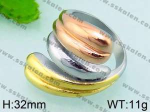 Stainless Steel Gold-plating Ring - KR35871-L