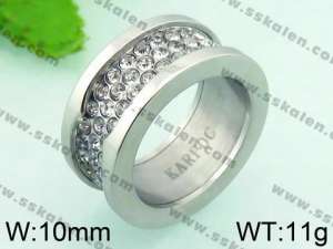 Stainless Steel Stone&Crystal Ring - KR35937-K