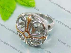 Stainless Steel Gold-plating Ring - KR36222-K