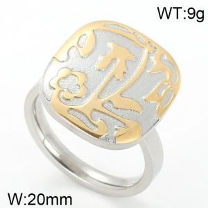 Stainless Steel Gold-plating Ring - KR36238-K