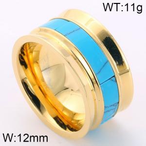 Stainless Steel Gold-plating Ring - KR36844-K