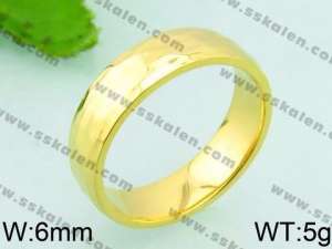 Stainless Steel Gold-plating Ring - KR37196-K