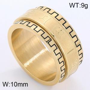 Stainless Steel Gold-plating Ring - KR38019-K