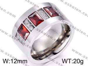 Stainless Steel Stone&Crystal Ring - KR38331-K