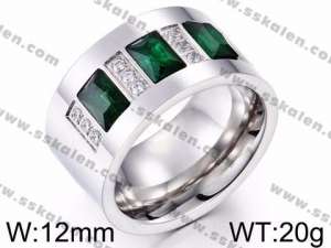 Stainless Steel Stone&Crystal Ring - KR38334-K