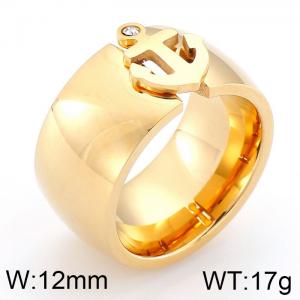 Stainless Steel Gold-plating Ring - KR38633-K
