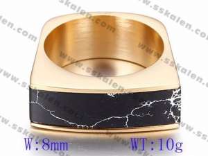 Stainless Steel Gold-plating Ring - KR38907-K