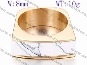 Stainless Steel Gold-plating Ring - KR38908-K
