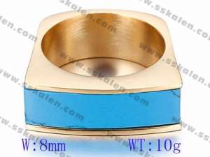 Stainless Steel Gold-plating Ring - KR38909-K