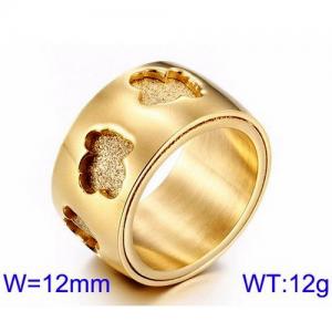 Stainless Steel Gold-plating Ring - KR38940-K
