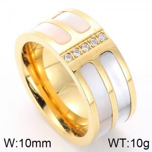 Stainless Steel Stone&Crystal Ring - KR39017-K