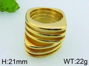 Stainless Steel Gold-plating Ring - KR39053-TOM