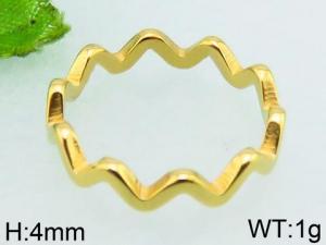 Stainless Steel Gold-plating Ring - KR39296-ZY