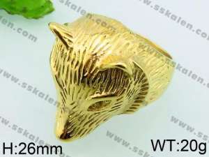 Stainless Steel Gold-plating Ring - KR39372-L